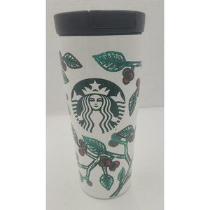 Starbucks 2016 Holly Berry Stainless Steel Tumbler 16 Oz